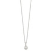 Rhodium-plated Sterling Silver Polished CZ Necklace QG5143-18