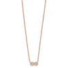 Sterling Silver Rose-tone CZ Infinity Necklace