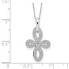 Sterling Silver CZ Cross Necklace QG5181-16