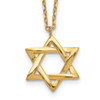 Sterling Silver Gold-tone Star of David w/ 1in ext. Necklace