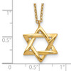 Sterling Silver Gold-tone Star of David w/ 1in ext. Necklace