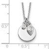 Sterling Silver Rhodium-plated w/1.75in ext. CZ Necklace