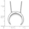 Rhodium-plated Sterling Silver Moon w/ 2in ext. Necklace