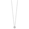 Sterling Silver Rhodium-plated Vibrant CZ w/2in Ext. Necklace