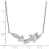Rhodium-plated Sterling Silver CZ Fancy w/ 2in ext. Necklace