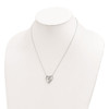 Rhodium-plated Sterling Silver Polished CZ Cats w/2 in ext. Necklace
