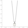 Rhodium-plated Sterling Silver CZ and Glass Bead Necklace QH5656-18