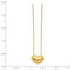14k Yellow Gold Polished Puffed Heart 18in Necklace