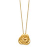 14k Yellow Gold Polished Puffed Rose 18in Necklace