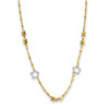 14K Two-tone Gold Polished Star Necklace