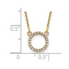 14k Yellow Gold Diamond Open Circle Necklace XP5027AA
