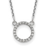 14k White Gold Diamond Open Circle Necklace XP5027WAAA