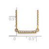 14k Yellow Gold AAA Diamond Tiny Bar Necklace