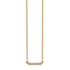 14k Yellow Gold AA Diamond Tiny Bar Necklace
