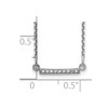 14k White Gold Diamond Tiny Bar Necklace XP5030WAAA