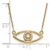 14k Yellow Gold Small Necklace Diamond Evil Eye