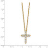 14k Yellow Gold Diamond Cross 18 inch Necklace PM1000-050-YA