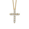 14k Yellow Gold Diamond Cross 18 inch Necklace PM1000-150-YA