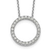 14k White Gold Diamond Circle 18 inch Necklace PM1002-100-WA