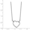 14k White Gold Diamond Heart Pendant Necklace