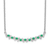 14k White Gold Emerald and Diamond 18in. Bar Necklace PM7256-EM-020-WA