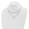 Sterling Silver Polished Beaded w/4 in ext Choker Necklace