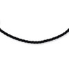 Rhodium-plated Sterling Silver 18inch Black Satin Cord Necklace