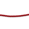 Rhodium-plated Sterling Silver 18inch Red Satin Cord Necklace