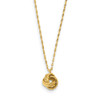 14k Yellow Gold Diamond-cut Love Knot Necklace