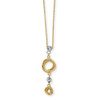 14k Two-tone Gold Diamond-cut Beads & Love Knots Necklace