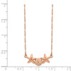 14K Rose Gold Brushed & Polished Sand Dollar Starfish Necklace