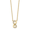 14k Yellow Gold Infinity Symbol CZ with 2IN EXT Necklace