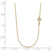 14k Yellow Gold Small Cross CZ with 2IN EXT Necklace