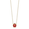 14k Yellow Gold Enameled Ladybug Necklace