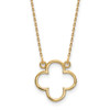 14k Yellow Gold Small Necklace Quatrefoil Design