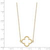 14k Yellow Gold Small Necklace Quatrefoil Design