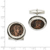 Sterling Silver Antiqued Roman Bronze Coin Cufflinks