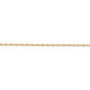 20" 14k Yellow Gold 1.35mm Carded Cable Rope Chain Necklace