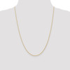 24" 14k Yellow Gold 1.35mm Carded Cable Rope Chain Necklace