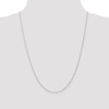 24" 14k White Gold 1mm Carded Singapore Chain Necklace