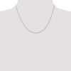 18" 14k Yellow Gold 1mm Carded Singapore Chain Necklace