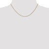 16" 14k Yellow Gold 1.55mm Carded Cable Rope Chain Necklace