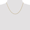 18" 14k Yellow Gold 1.55mm Carded Cable Rope Chain Necklace