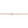 16" 14k Rose Gold 1.15mm Carded Cable Rope Chain Necklace