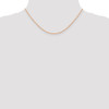 16" 14k Rose Gold 1.15mm Carded Cable Rope Chain Necklace