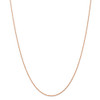 16" 14k Rose Gold 1.15mm Carded Cable Rope Chain Necklace