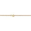 16" 14k Yellow Gold 1.15mm Carded Cable Rope Chain Necklace