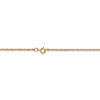 20" 14k Yellow Gold 1.15mm Carded Cable Rope Chain Necklace