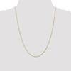 24" 14k Yellow Gold 1.15mm Carded Cable Rope Chain Necklace