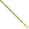 8" 14k Yellow Goldy 2.8mm Semi-Solid Rope Chain Bracelet